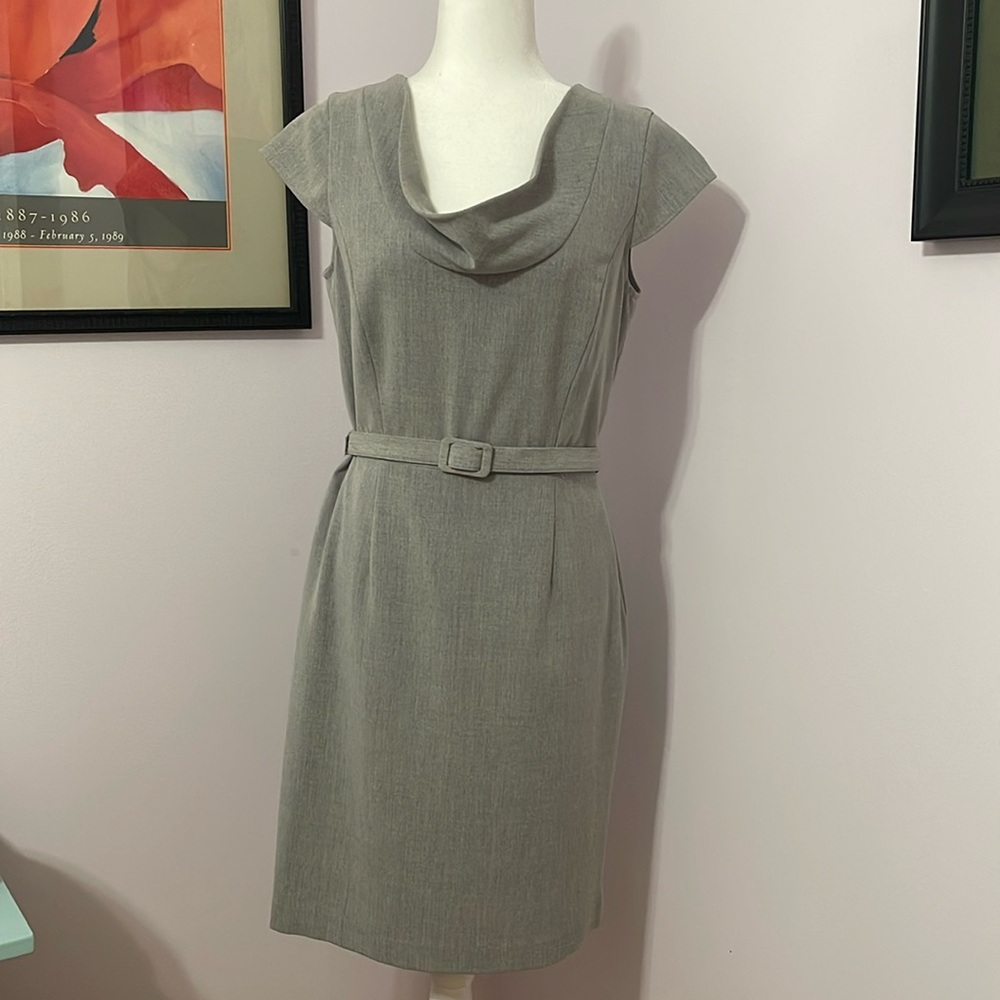 Women’s Calvin Klein Gray Cap Sleeve Dress, Size 10